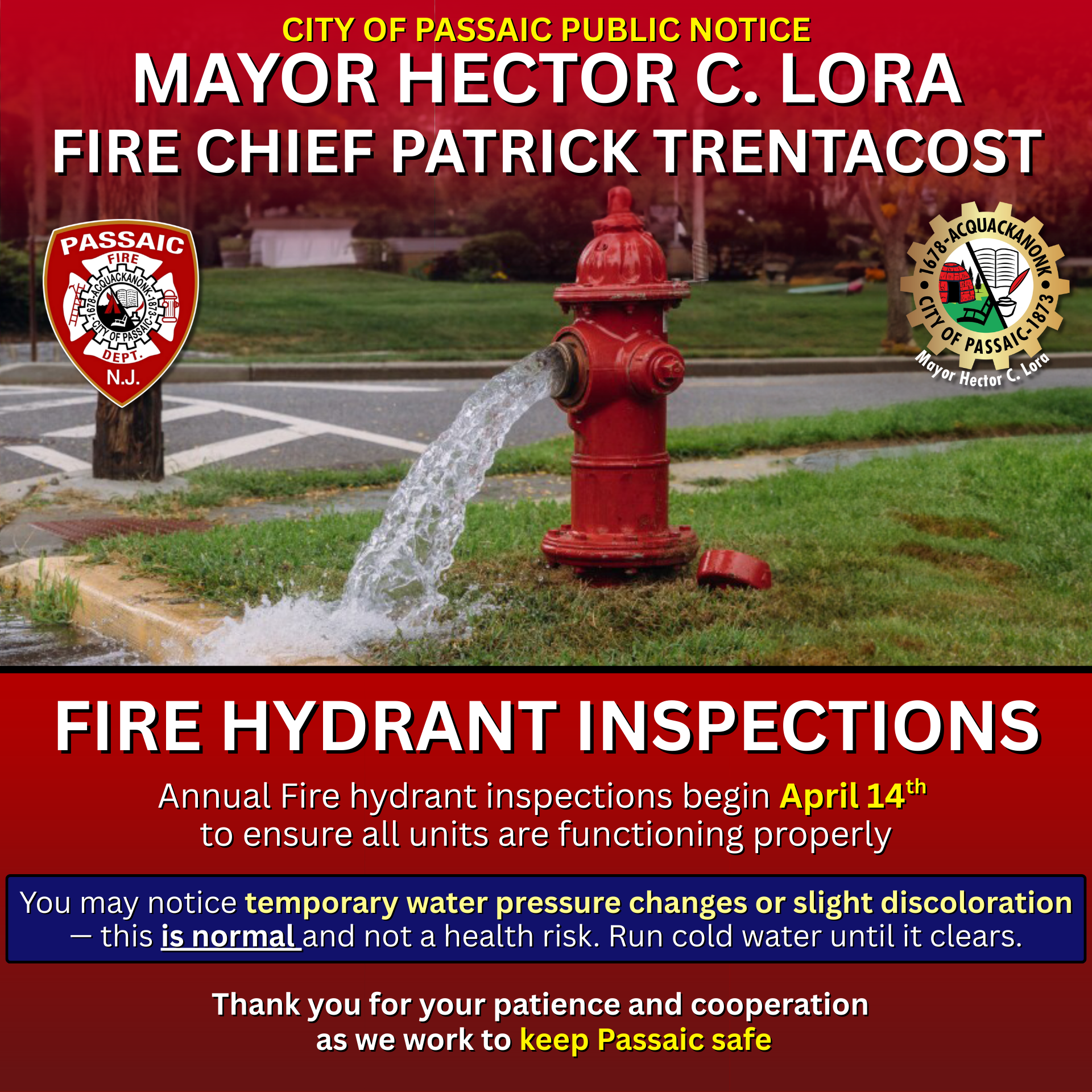 FIRE HYDRANT INSPECTIONS - 2025