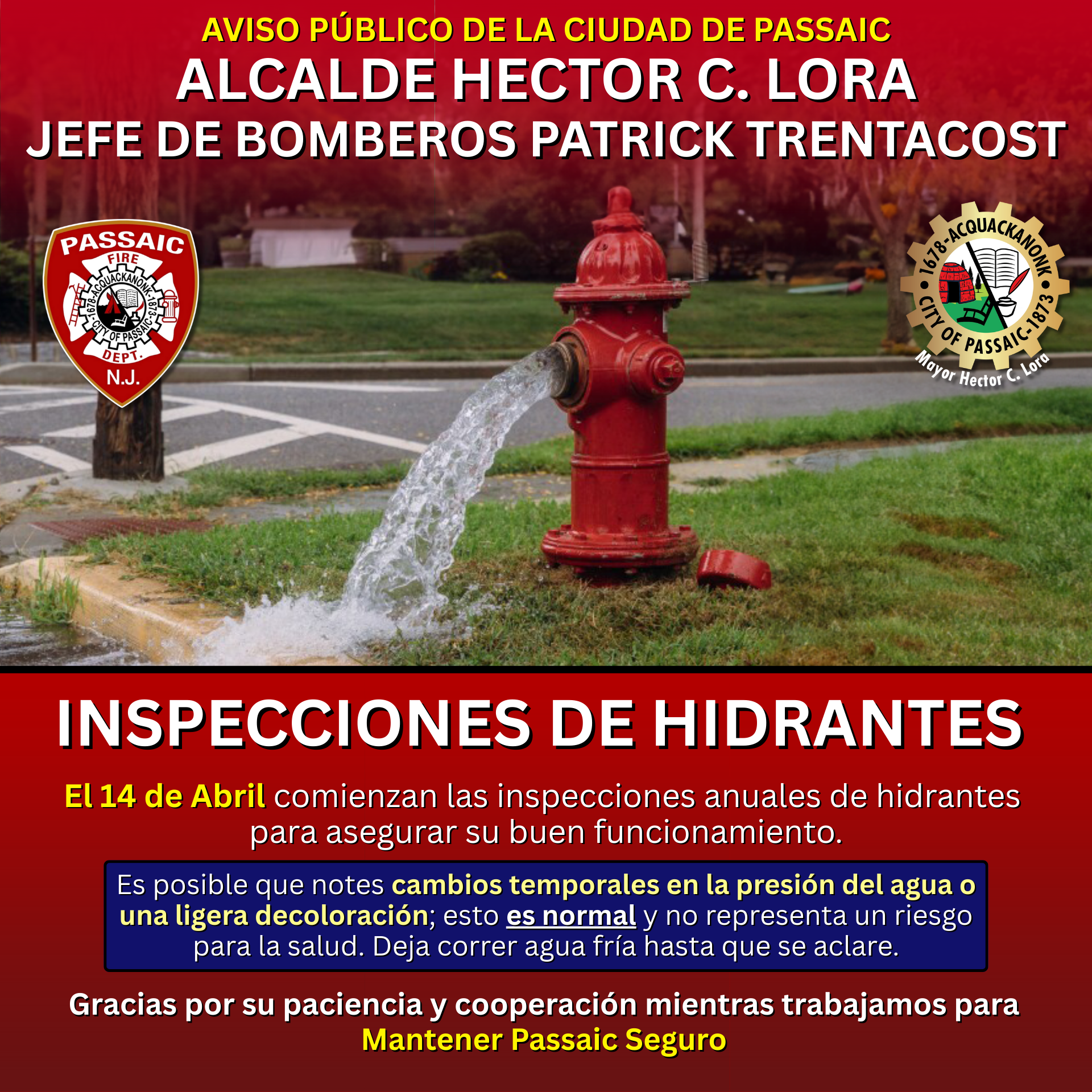 Fire Hydrant Inspection 2025 - Spanish