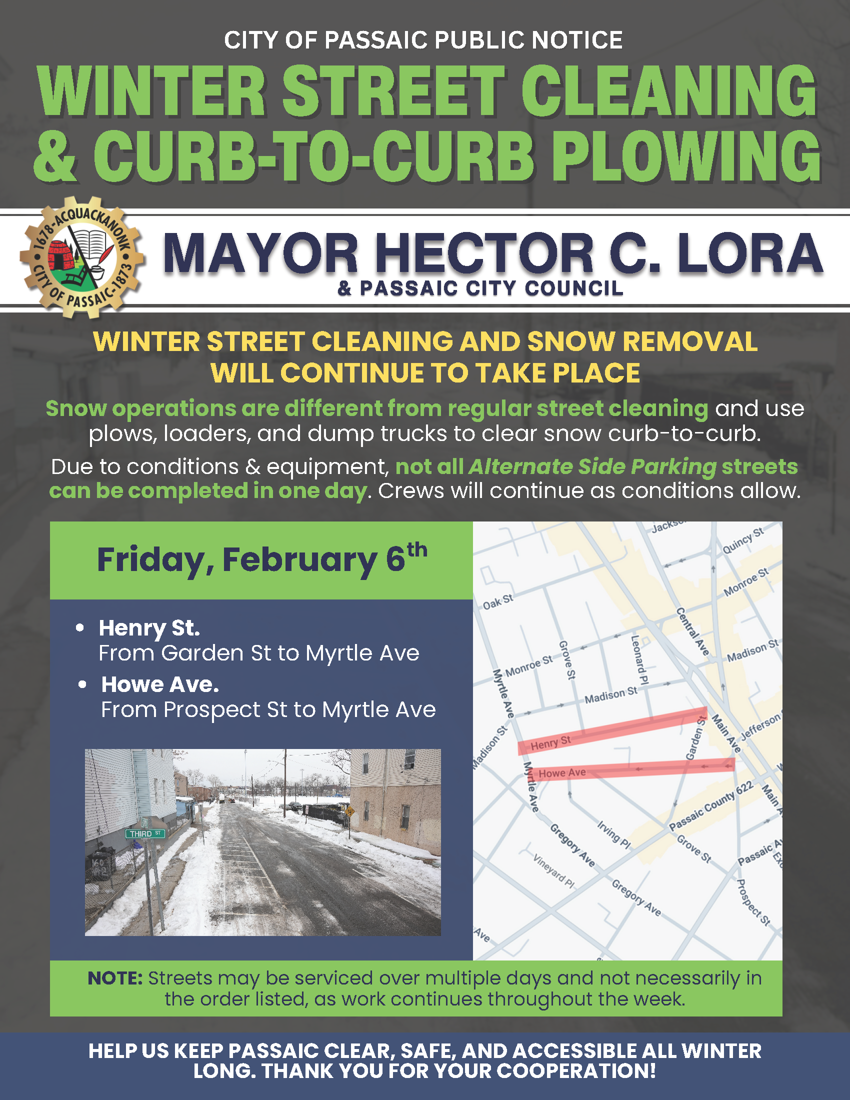City of Passaic Storm Update - February 6th