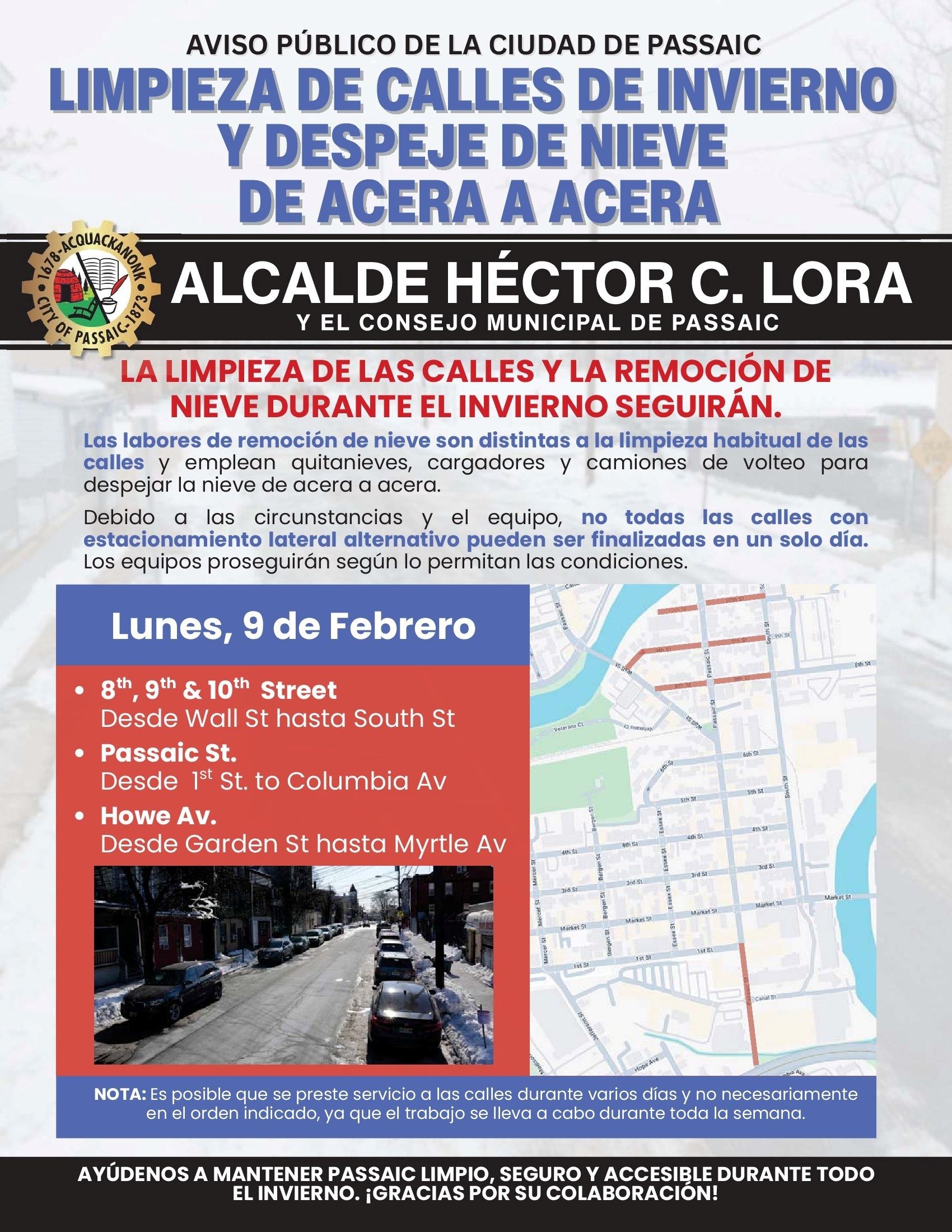 City of Passaic Storm Update - February 4th esp